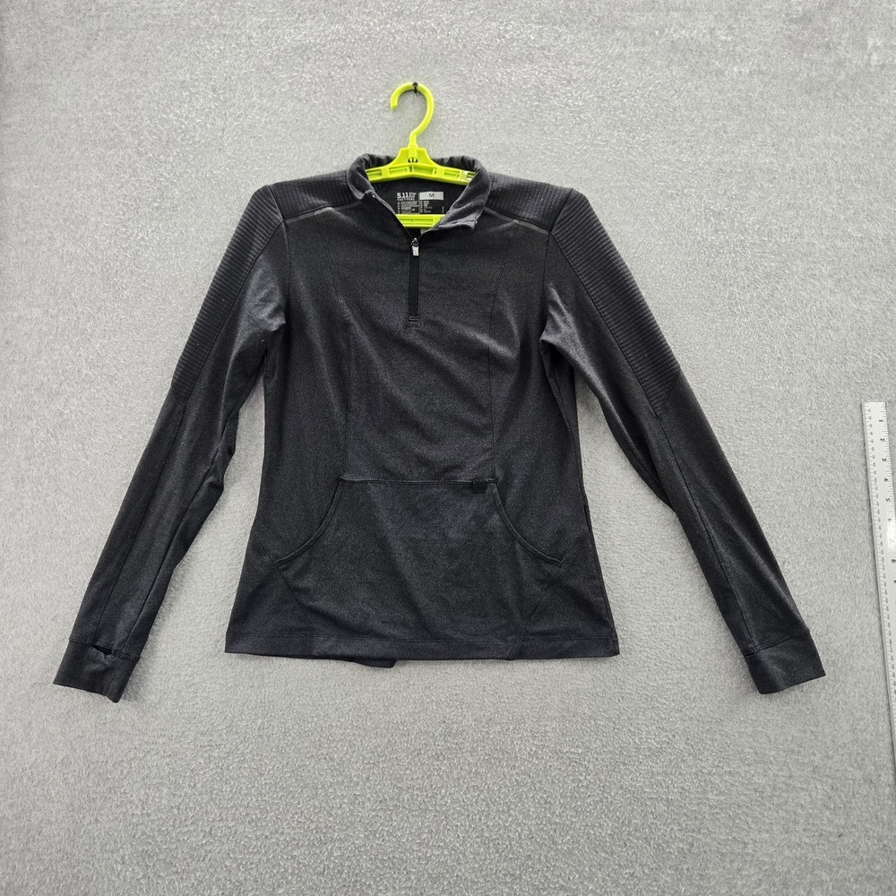 5.11 Tactical Women Sweatshirt M Black Tessa 1/4 Zip Long Sleeve